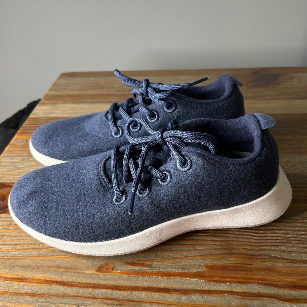 Allbirds Wool Runners Women's Size 6 Navy Blue Comfort‎ Walking Shoes